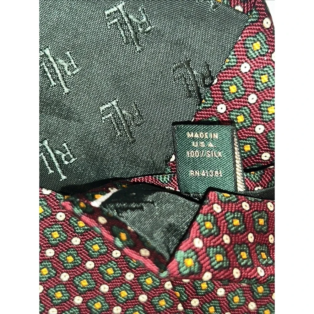 VTG Lauren Ralph Lauren 100% Silk Men's‎ Neck Tie Made In USA Quiet Luxury